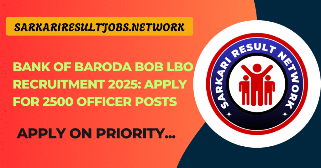 Bank Of Baroda LBO Recruitment 2025