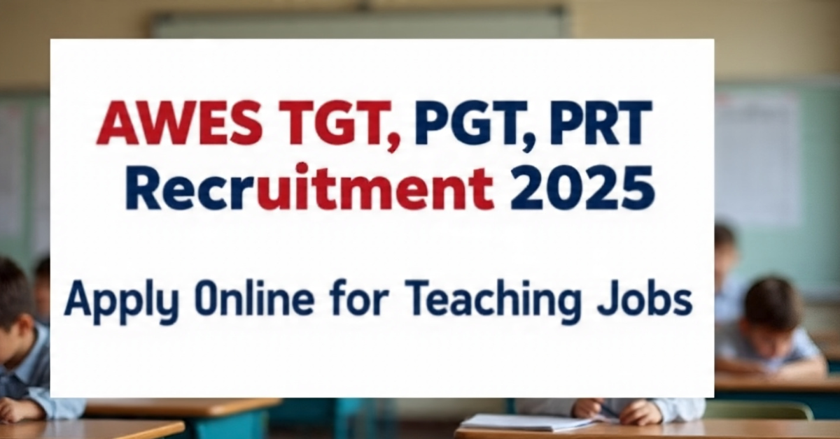 Army School AWES TGT, PGT, PRT Recruitment 2025