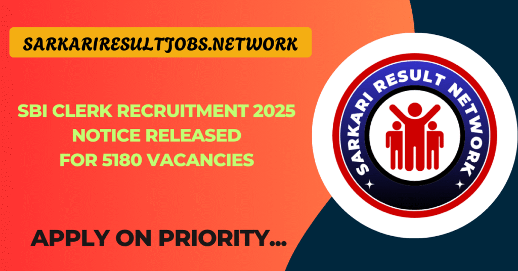 SBI Clerk Recruitment 2025