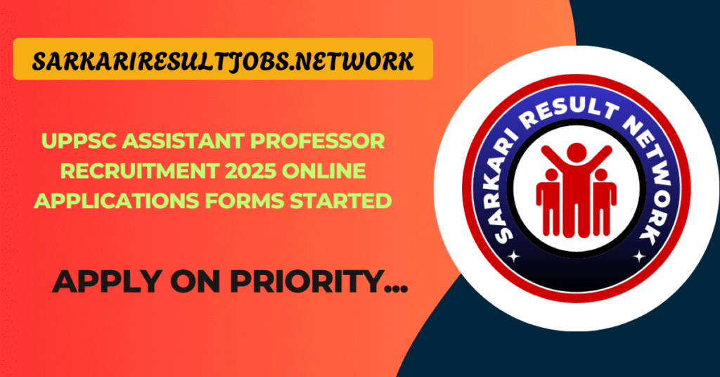 UPPSC Assistant Professor Recruitment 2025