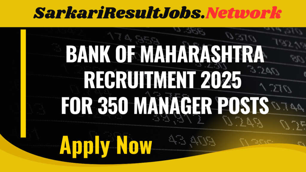 Bank of Maharashtra Recruitment 2025