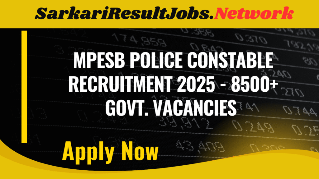 MPESB Police Constable Recruitment 2025