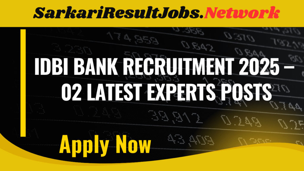 IDBI Bank Recruitment 2025