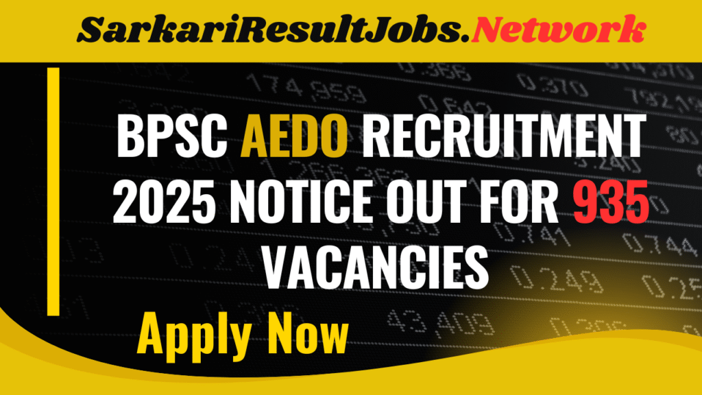 BPSC AEDO Recruitment 2025