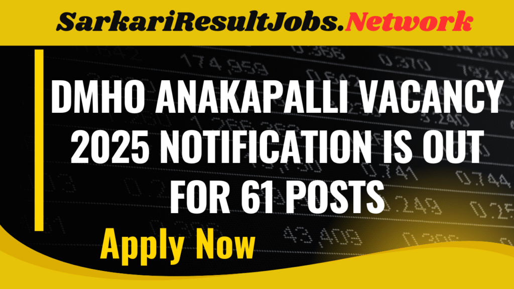 DMHO Anakapalli Vacancy 2025
