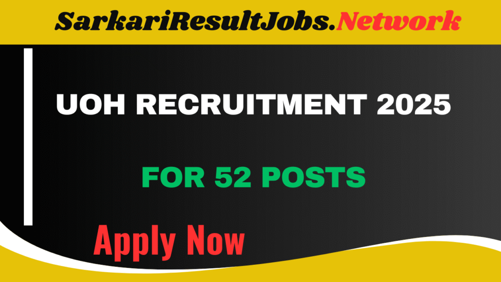UOH Recruitment 2025