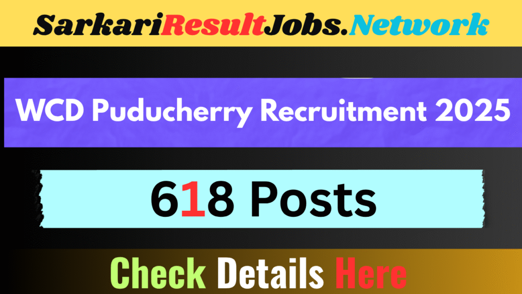 WCD Puducherry Recruitment 2025