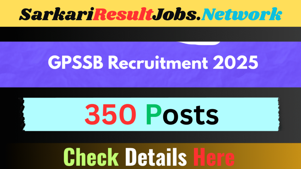 GPSSB Recruitment 2025